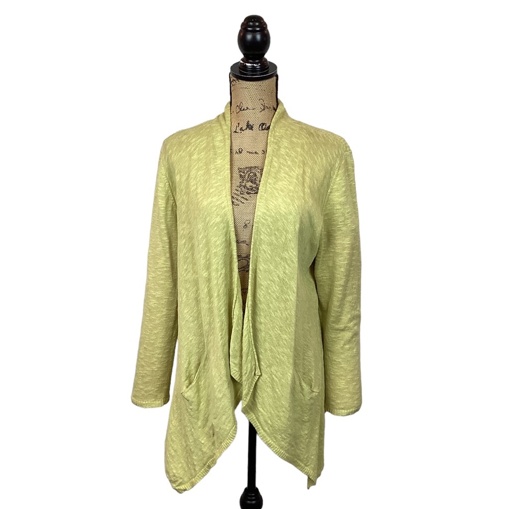 Eileen Fisher Open Drape Cardigan Organic Linen Cotton